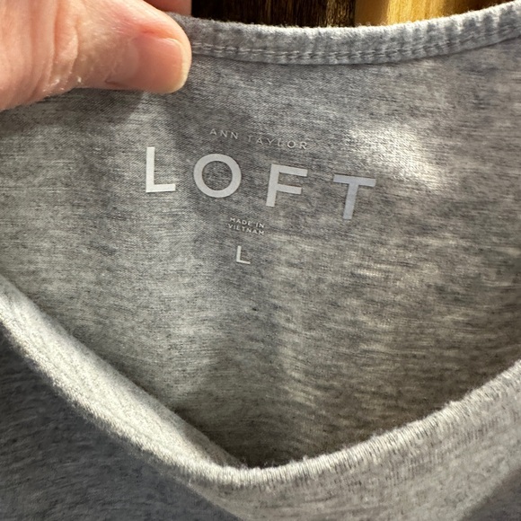 LOFT Heather Gray and Black Camisole Set - Picture 3 of 7